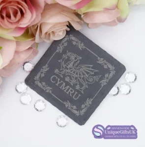 Welsh Dragon Slate Coaster