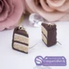 Chocolate Cake slice Earrings