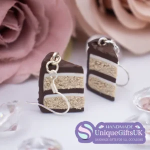 Chocolate Cake slice Earrings