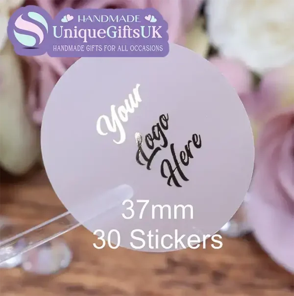 Logo Foiled Stickers 37mm