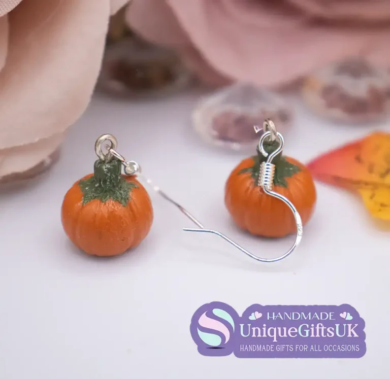 Pumpkin Hand Sculpted Earrings