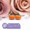 Pumpkin Hand Sculpted Earrings