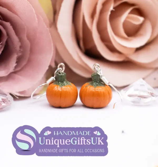 Pumpkin Hand Sculpted Earrings